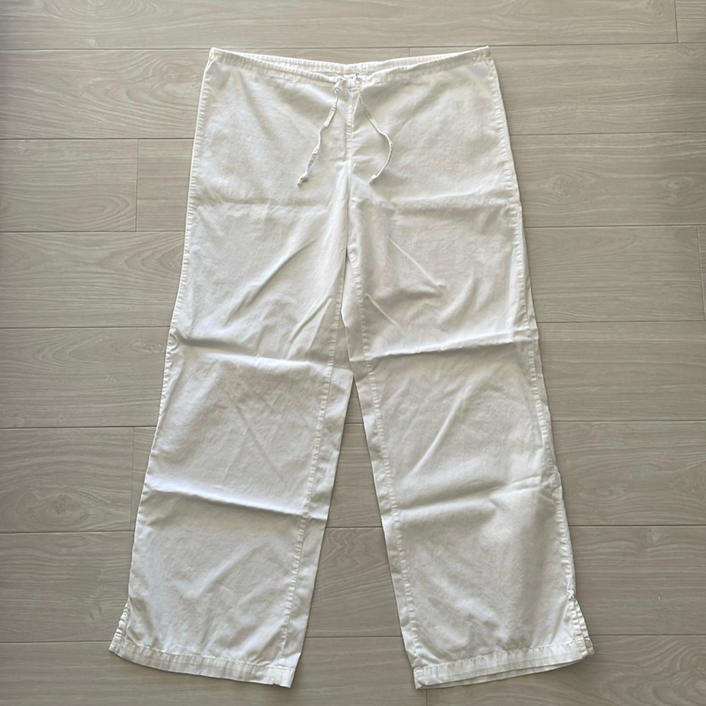 Gap Body White Cotton Pajama Pants